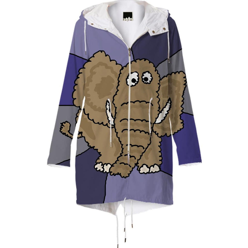 Funny Elephant Abstract Raincoat