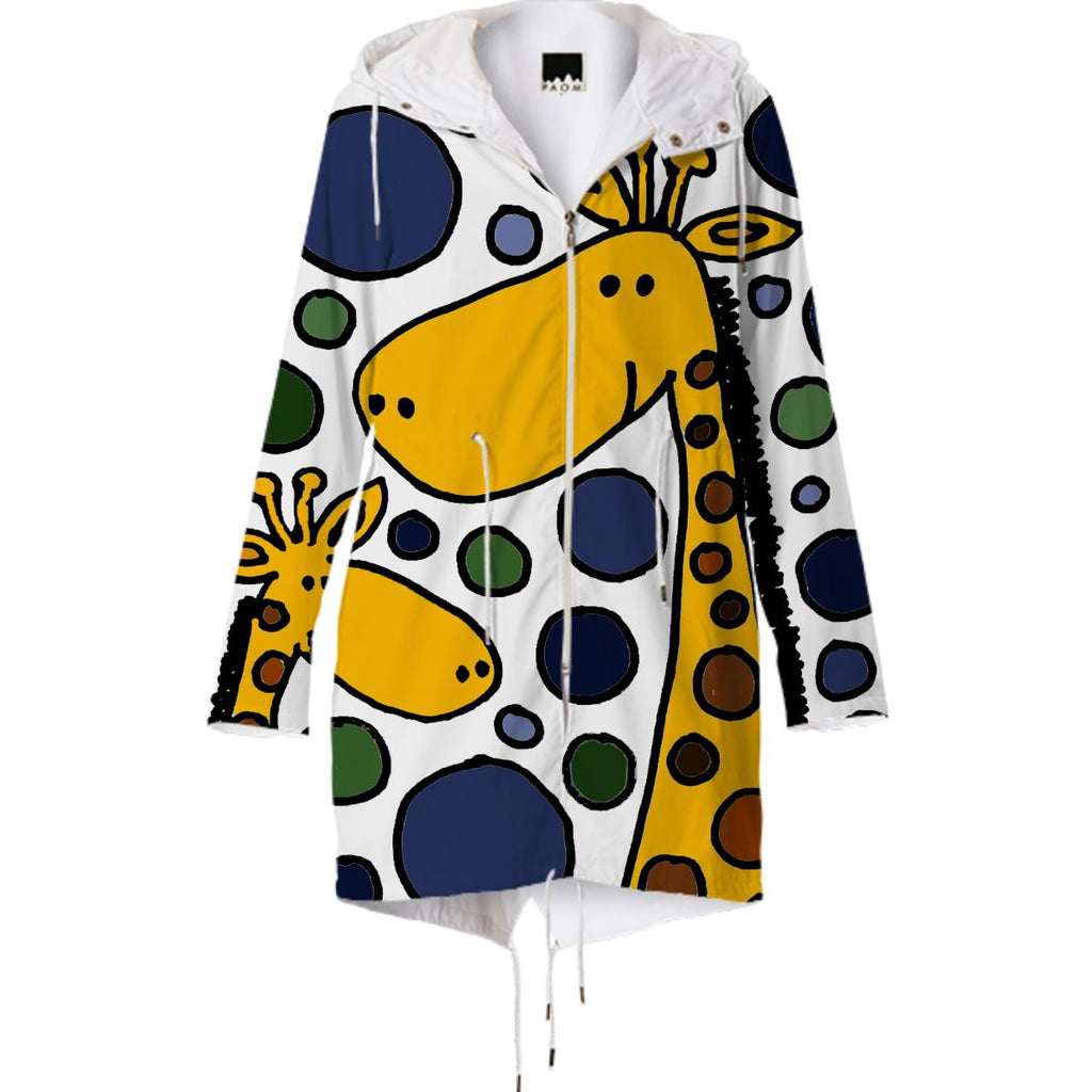 Giraffe Family Abstract Art Raincoat