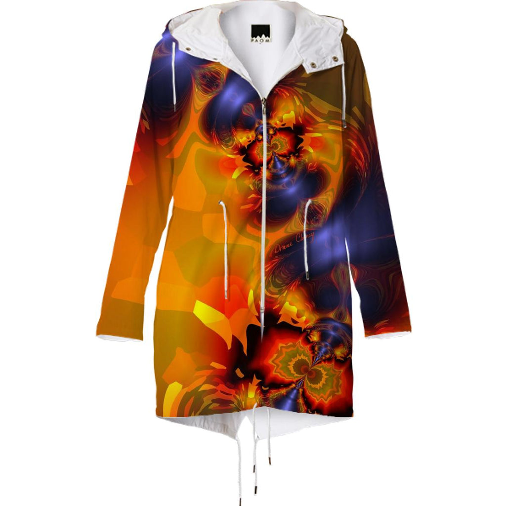 Orange Eyes Aglow Abstract Fractal Gold and Violet Delight