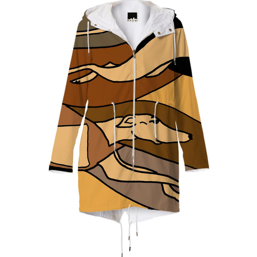 Racing Greyhound Abstract Raincoat
