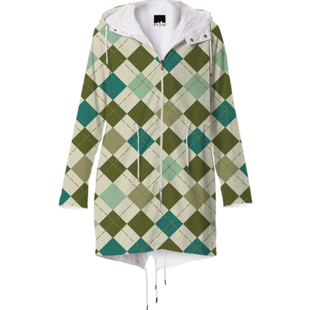 Retro Argyle Raincoat