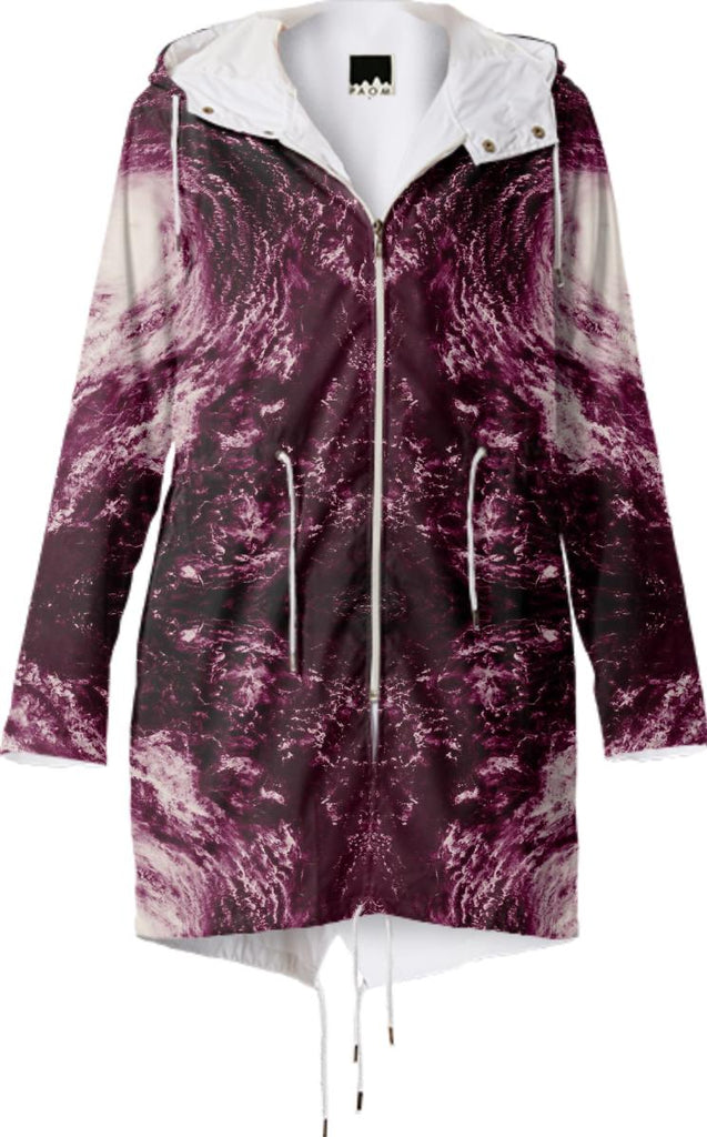 storm maroon raincoat
