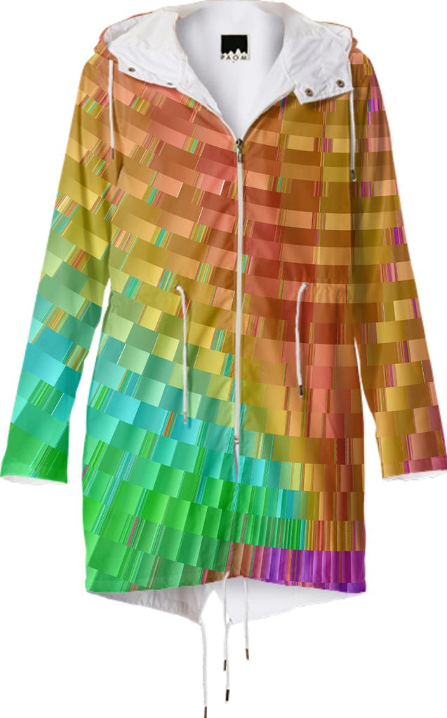 Fractal Weaving a Dream Abstract Raincoat