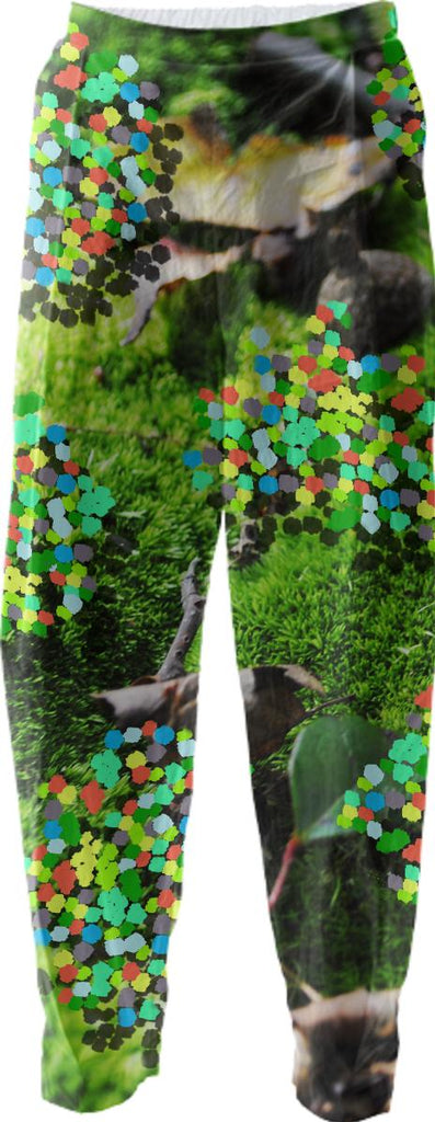 cool moss polka dot confetti collage