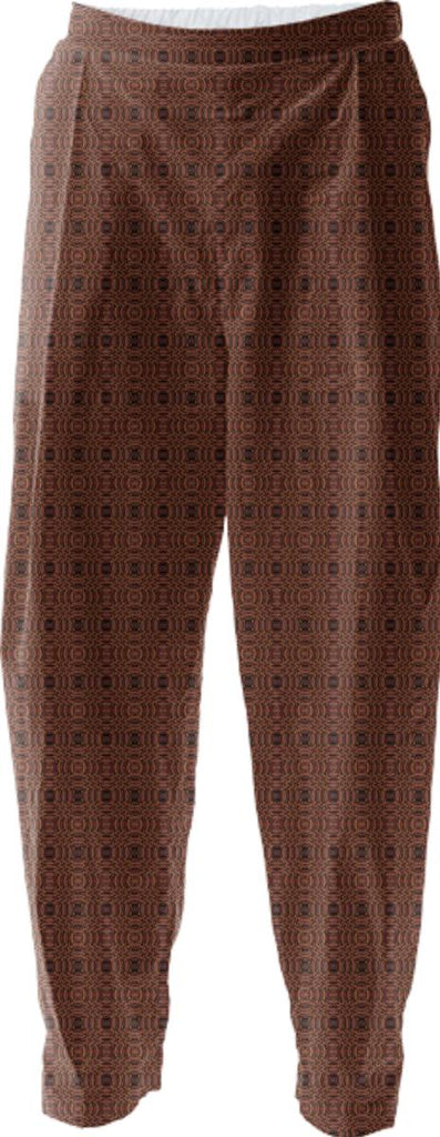 Sophisticated Brown Pattern Relaxed Pant