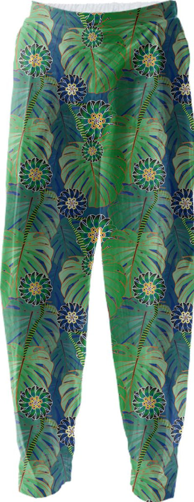 Tropical Plant Relaxed Pant