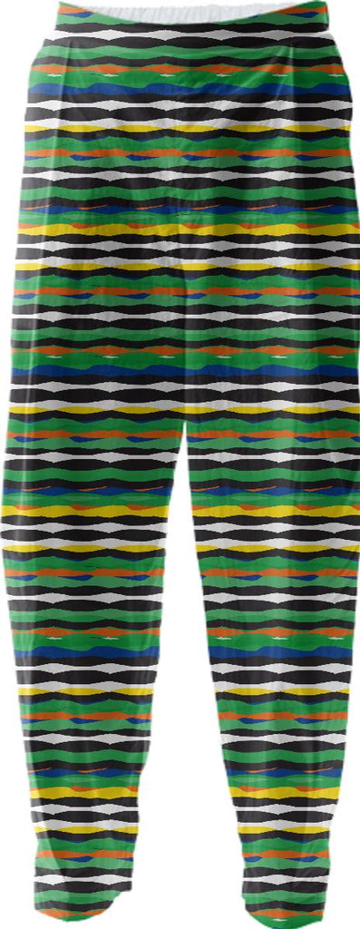 Tropical Stripes Relaxed Pant