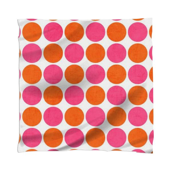 hot pink and orange dots