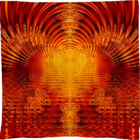 Abstract Golden Red Tunnel of Light