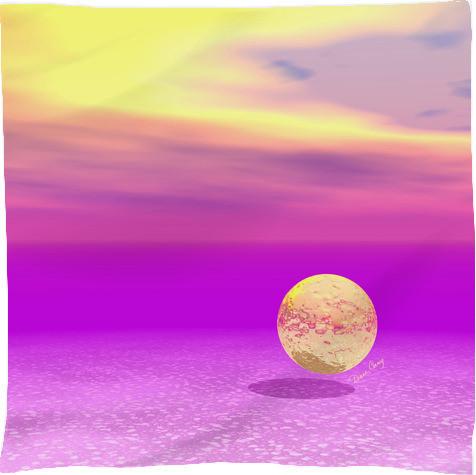 Adrift Abstract Gold Violet Ocean Paradise