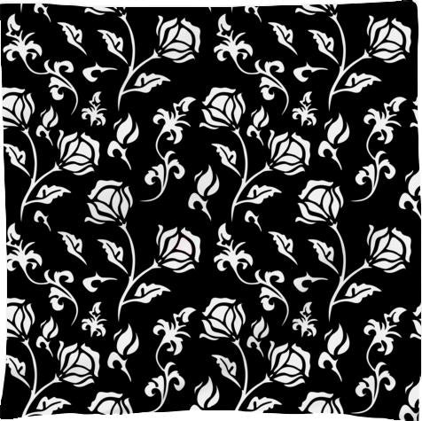 Black and white floral