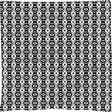 Black and white noughts and crosses pattern