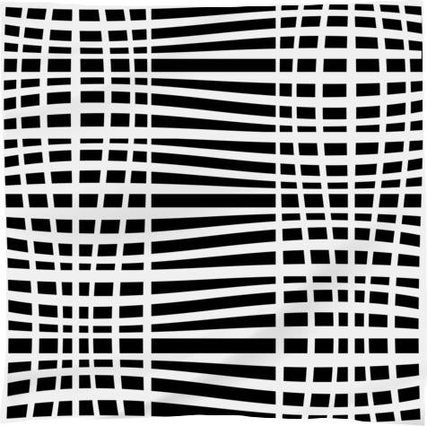 Black and white swerved stripe pattern