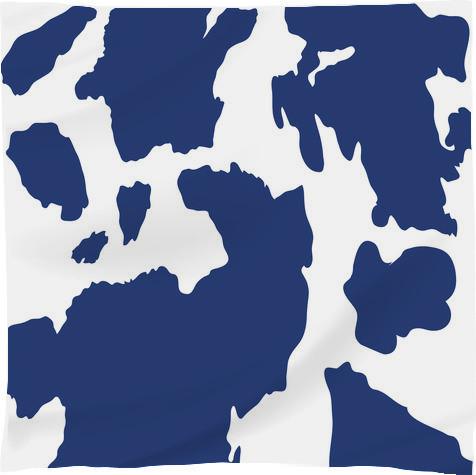Cow Print Dark Blue