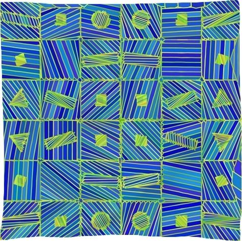 Green and Blue Geometric Abstract