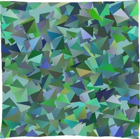 Shades of Greens Blues Triangles