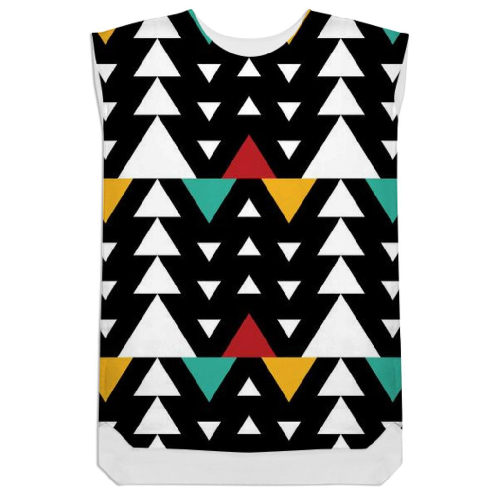 African Triangle Love Shift Dress
