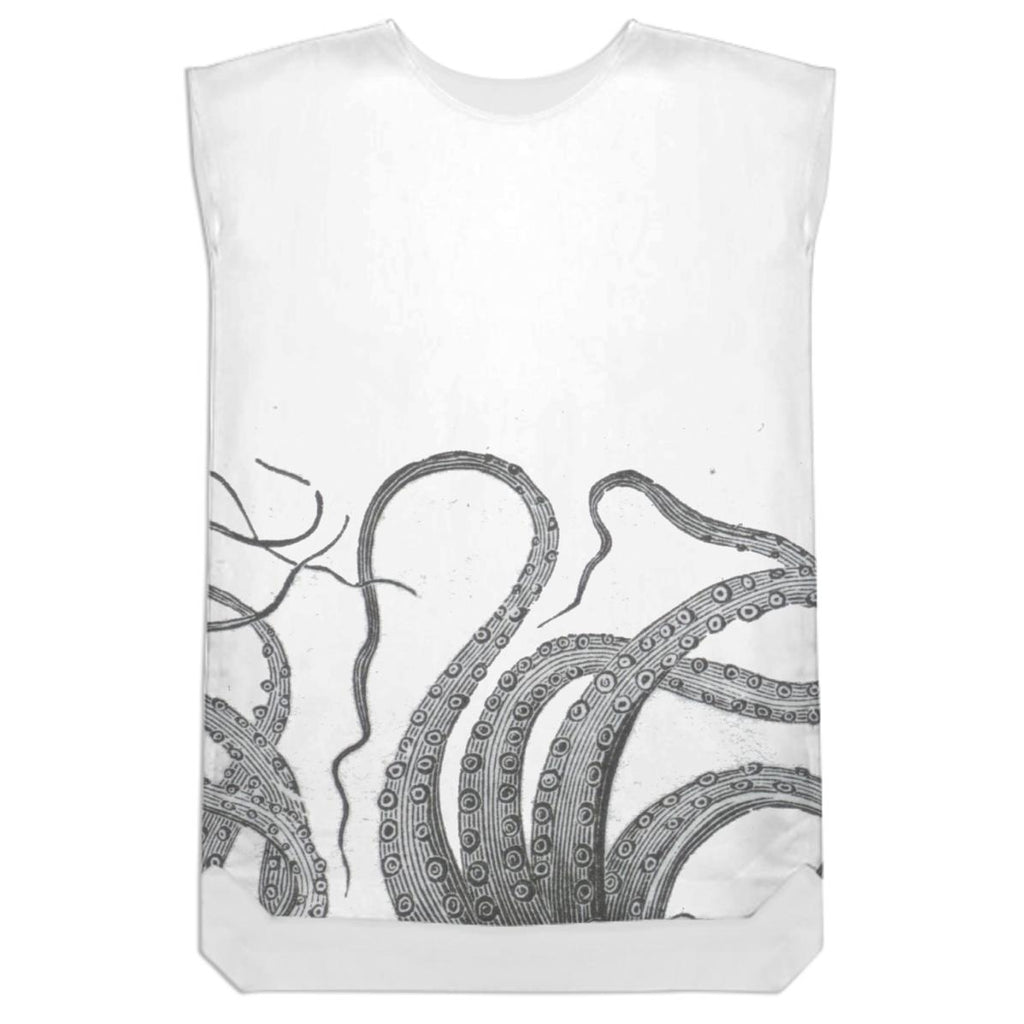Octopus tentacles vintage kraken sea monster graphic emo goth shift dress