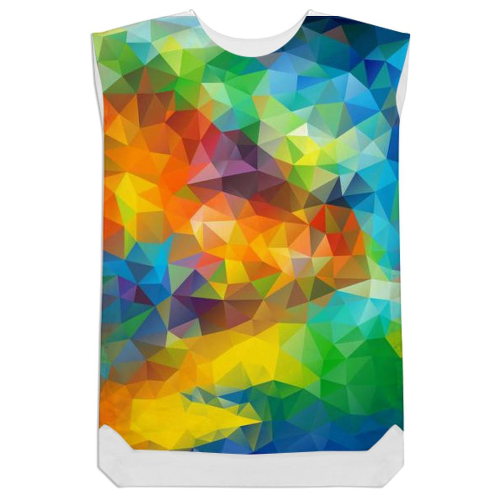 POLYGON TRIANGLES PATTERN MULTI COLOR COLORFUL RAINBOW ABSTRACT POLYART GEOMETRIC