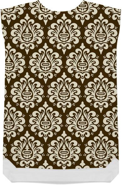 Brown and Cream Damask
