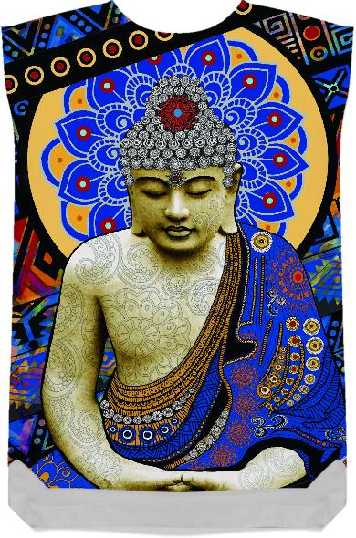 Colorful Buddha Shift Dress Urban Zen Art Rhythm of My Mind