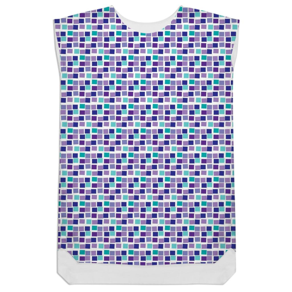 Colorful Geometric Squares in Purple Blue Lavender Aqua