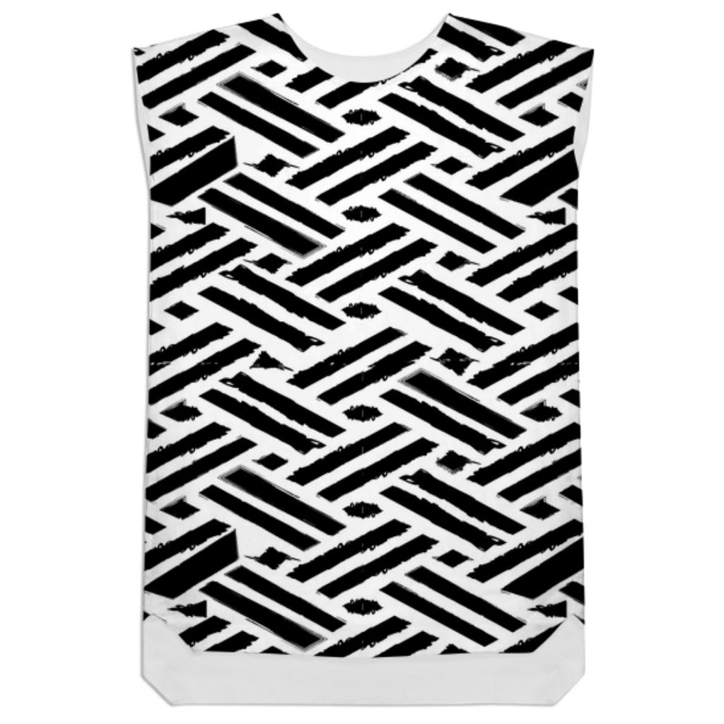Ethnic style black and white block print design
