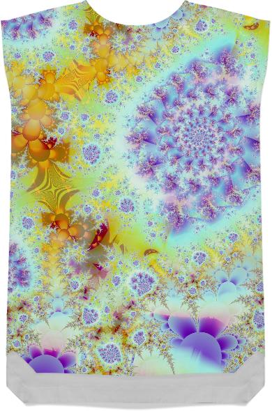 Golden Violet Sea Shells Abstract Fractal Ocean