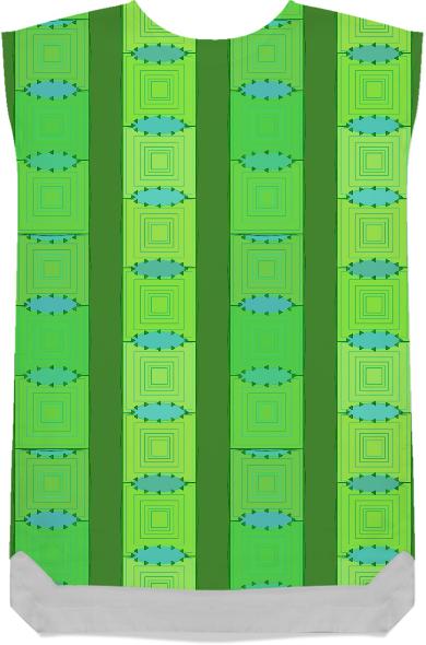 Groovy Green Abstract Dress