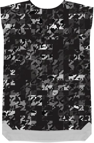 Houndstood camouflage SHIFT DRESS
