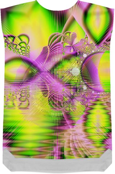 Raspberry Lime Mystical Magical Lake Abstract Fractal
