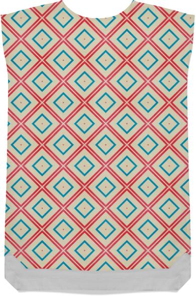 Red and blue rhombus pattern