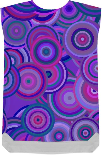 Retro Mod Abstract Circles Purple