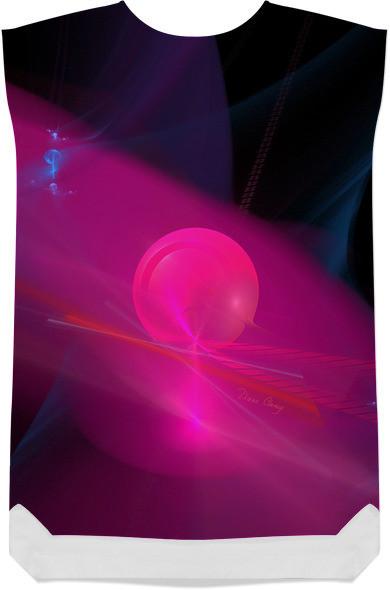 Rose Pink Abstract Fractal Planet Light Stream
