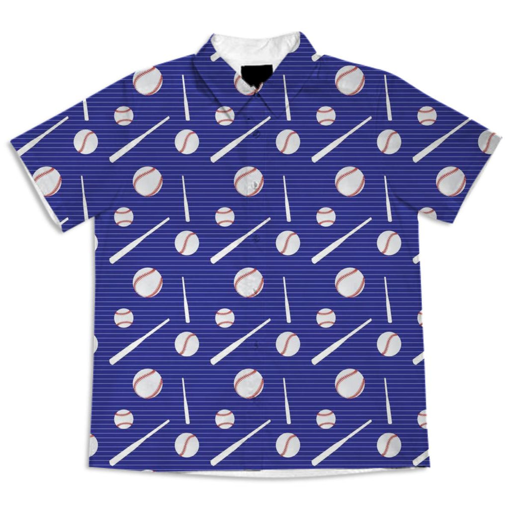 Baseball Fan Blue Short Sleeve Shirt