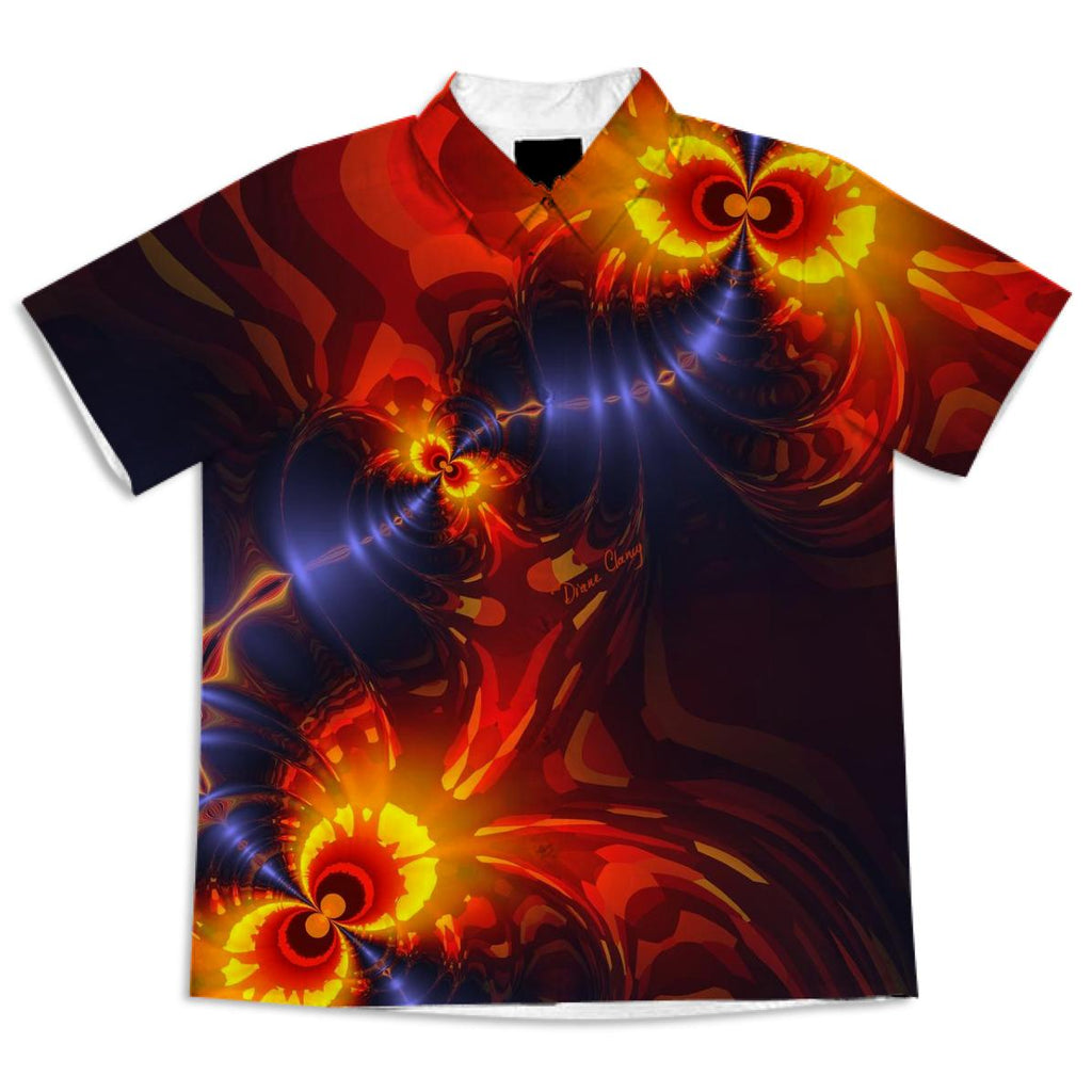 Butterfly Eyes Abstract Fractal Violet and Gold Wings