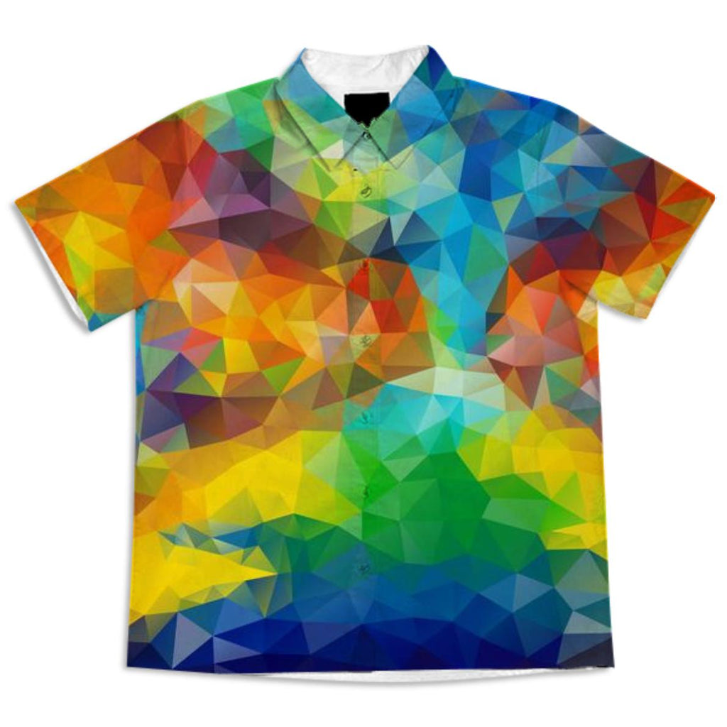 POLYGON TRIANGLES PATTERN MULTI COLOR COLORFUL RAINBOW ABSTRACT POLYART GEOMETRIC