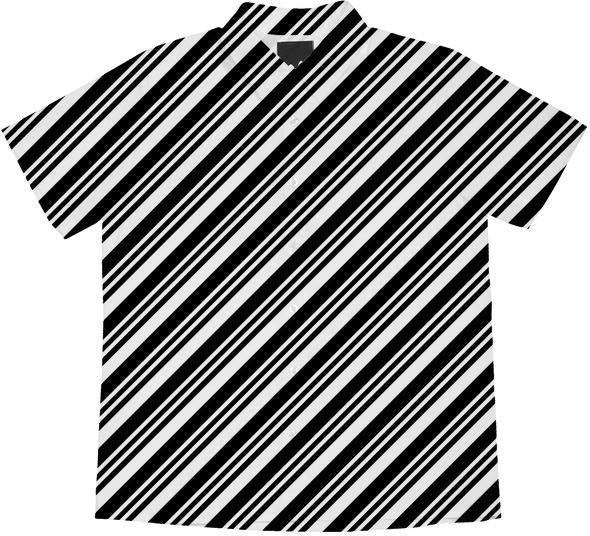 Black and White Diagonal Stripes
