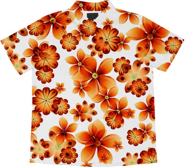Burnt Flowers short sleeve blouse by Valxart