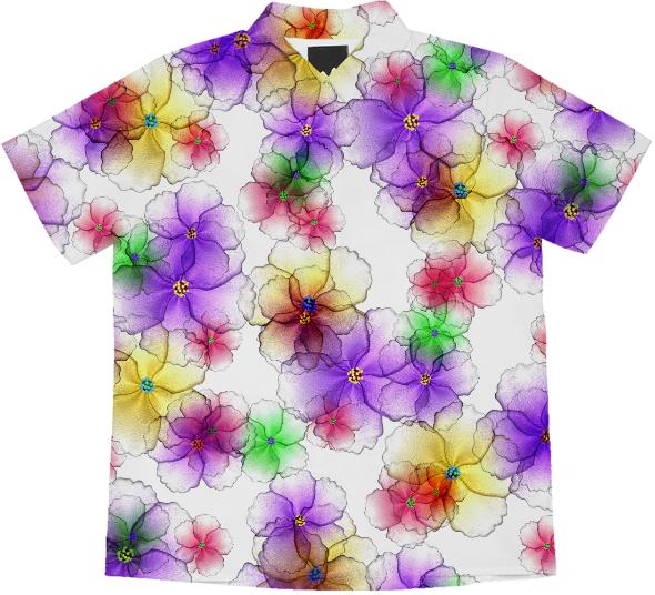 CANDY FLOWERS SHORT SLEEVE BLOUSE