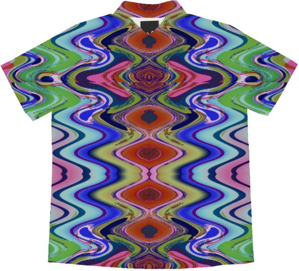 Cute colourful water ripples patterns Blouse