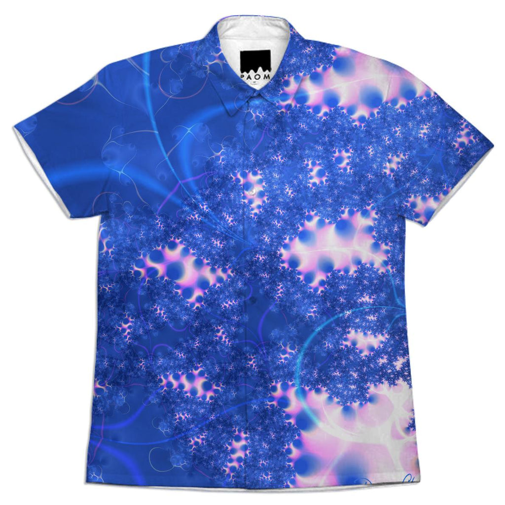 Blue Pink Delicate Abstract Cosmic Growth Osmosis