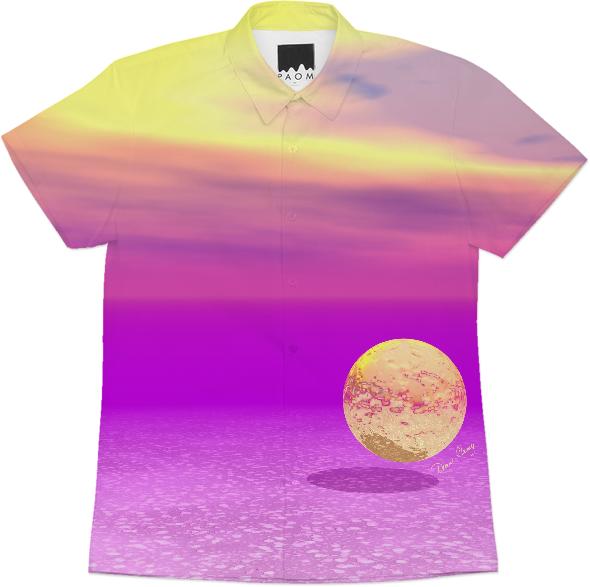 Adrift Abstract Gold Violet Ocean Paradise