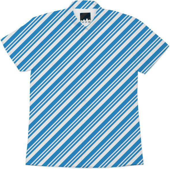 Aqua Blue Diagonal Stripes