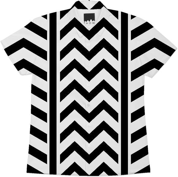 Black and white chevron and stripes design v2