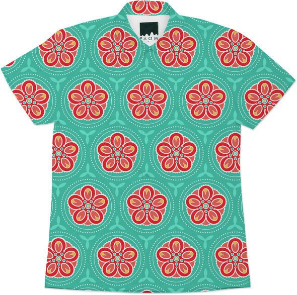 Coral and Turquoise Floral
