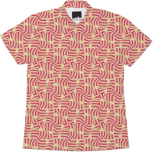 Red Flat Noodle Men s Short Sleeve Shirt