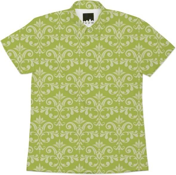 Soft Pastel Green Damask