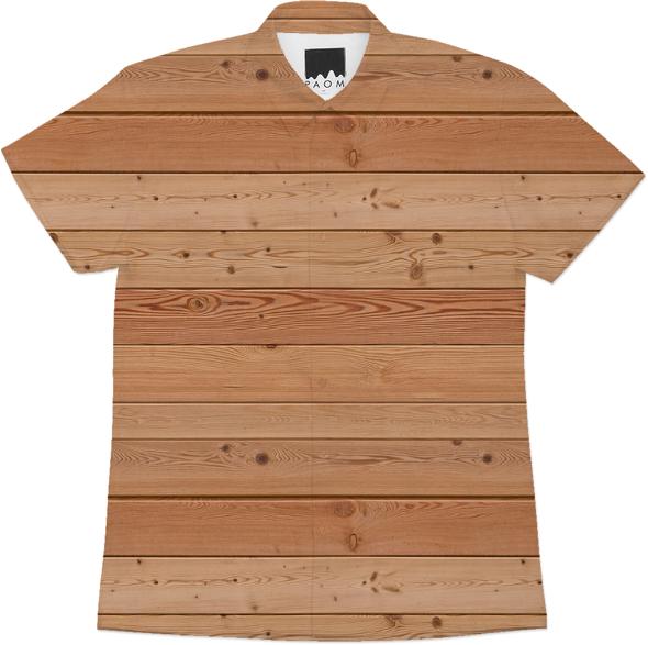 wood buttonup