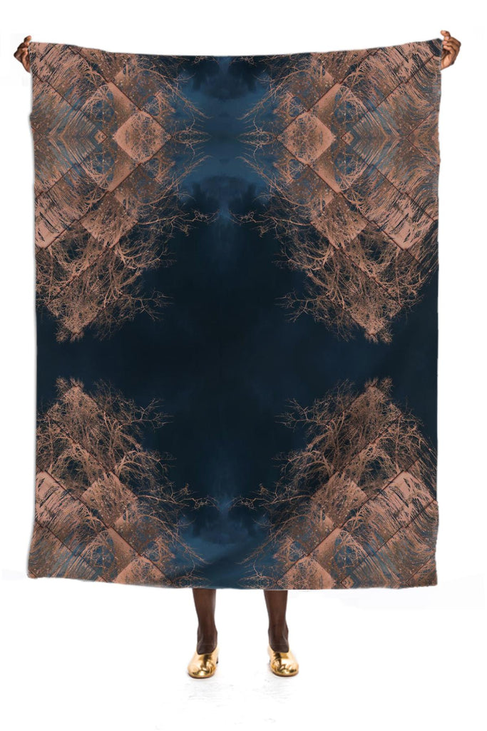 Copper Woods large silk scarf